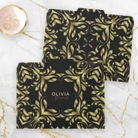 Luxury Gold and Black Elegant Fancy Baroque Border File Folder