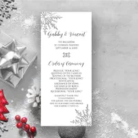 Snowflake Winter Wedding Program