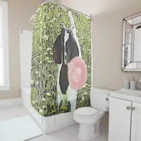 Bigger than Life Boer Kid Goat with Bubblegum Shower Curtain