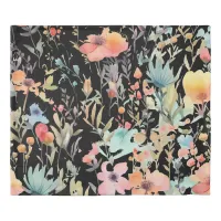 *~* Floral Pattern BlacK AP73 Watercolor  Duvet Cover