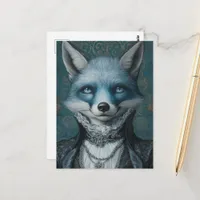 Blue Fox Postcard