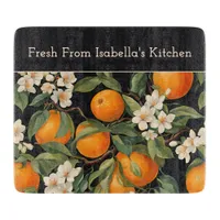 Bright Spanish Oranges Citrus Fruit & Blossom Cutting Board