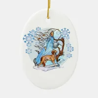 Winter Walk Ceramic Ornament