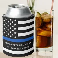Police Academy Graduation Thin Blue Line Can Cooler