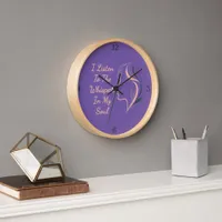 Custom Inspirational Purple Wall Clock