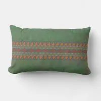 Southwest Sagebrush Green Geometric Design  Lumbar Lumbar Pillow