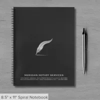 Sleek Notary Public Record Notebook