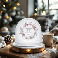 Minimalist Winter Monogram Snow Globes