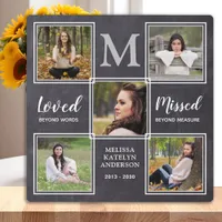 In Loving Memory Unique Photo Collage Memorial Plaque