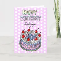 Happy Birthday | Whimsical Cake  Card