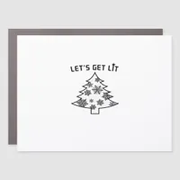 Let's Get Lit Christmas Tree Holiday Lights Essent Car Magnet