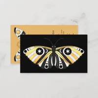 Mystical Celestial Gold Moths Business Card