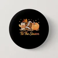 Tis The Season Football Fall Season Football Pumpk Button