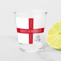 Eat Drink and Be English St George's Cross Flag Shot Glass