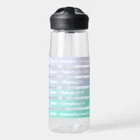 Daily Hydration Tracker 6 Line Gradient Water Bottle