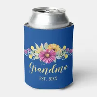 Best Great Grandma Elegant Floral Daisy Can Cooler