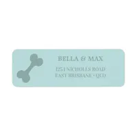 Animal Lover Dog Bone Teal Label