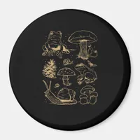 Frogs And Mushrooms Vintage Sketch – Aesthetic Gob Magnet