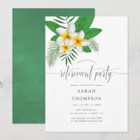 Watercolor Exotic Aloha Luau Retirement Party Invitation