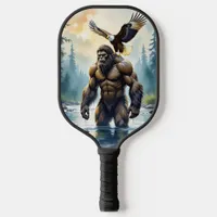 Bigfoot with an Eagle on his Shoulder  Pickleball Paddle