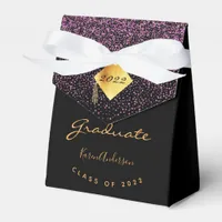 Graduation party 2025 graduate black gold purple favor boxes