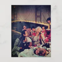 Family Dining at the Bridge Postcard