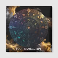 Intricate Zodiac Disk Astrology Art & Décor Magnet