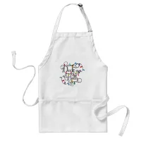 deck the halls holiday lights Christmas Adult Apron