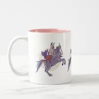 Magical Friends |Unicorn, Alpaca, Kitten, Sloth Two-Tone Coffee Mug