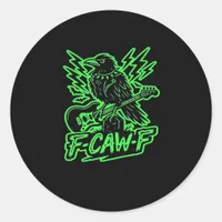 F-Caw-F Chicken Classic Minimal Clean Classic Round Sticker