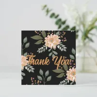 Floral Pattern Thank You Card