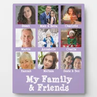 Purple Friends & Family Name Photo Dementia 8x10  Plaque