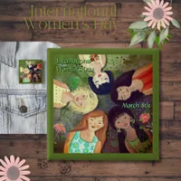 International Women's Day Earth tones Button