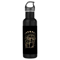 Mushrooms & Minimalism Cottage  Aesthetic Goblinco Stainless Steel Water Bottle