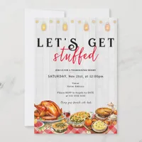 Turkey Day Friendsgiving Thanksgiving Dinner Invitation