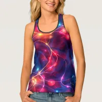 Rave City tangle of neon lights tank top