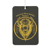 Engraved Bison Buffalo Head in Circular Design Air Freshener