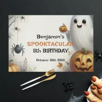 Spooky Halloween Birthday Party Paper Placemat