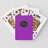 Vibrant, Bold Fuchsia Purple Personalized Poker Cards