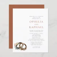 Budget Boho Rings Bohemian Wedding Invitation