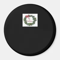 Tis The Season Christmas Wreath Magnet