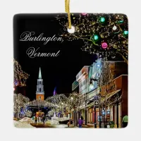 Burlington, Vermont Christmas Keepsake Ceramic Ornament