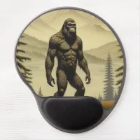 Vintage Bigfoot in the Mountains and Pines Gel Mouse Pad