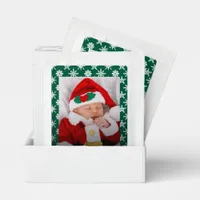 Santa Baby Custom Your Photo Snowflakes with Green Tea Bag Drink Mix