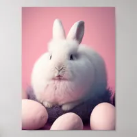 Easter Bunny and Eggs Poster