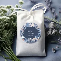 Wild & Whimsical Border Wedding ID1110 Classic Round Sticker