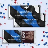 Police Thin Blue Line Graduation Personalized Hershey Bar Favors