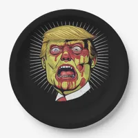 Trumpkin Retro Halloween   Paper Plates