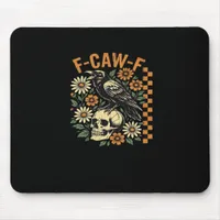 F-Caw-F Crow Vintage Graphic Mouse Pad