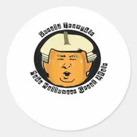 Halloween Trumpkin Pumpkin Classic Classic Round Sticker